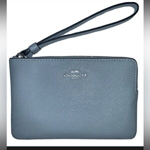 Coach Large Slate Blue Wristlet